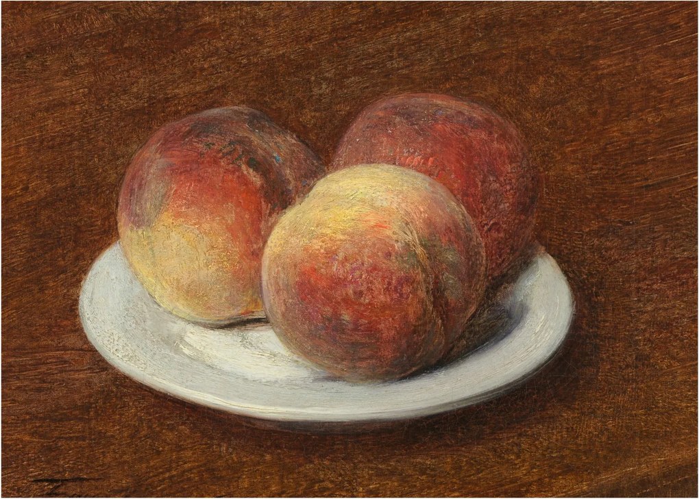 Kép - Henri Fantin-Latour, Three Peaches on a Plate, reprodukciók (70x50 cm)