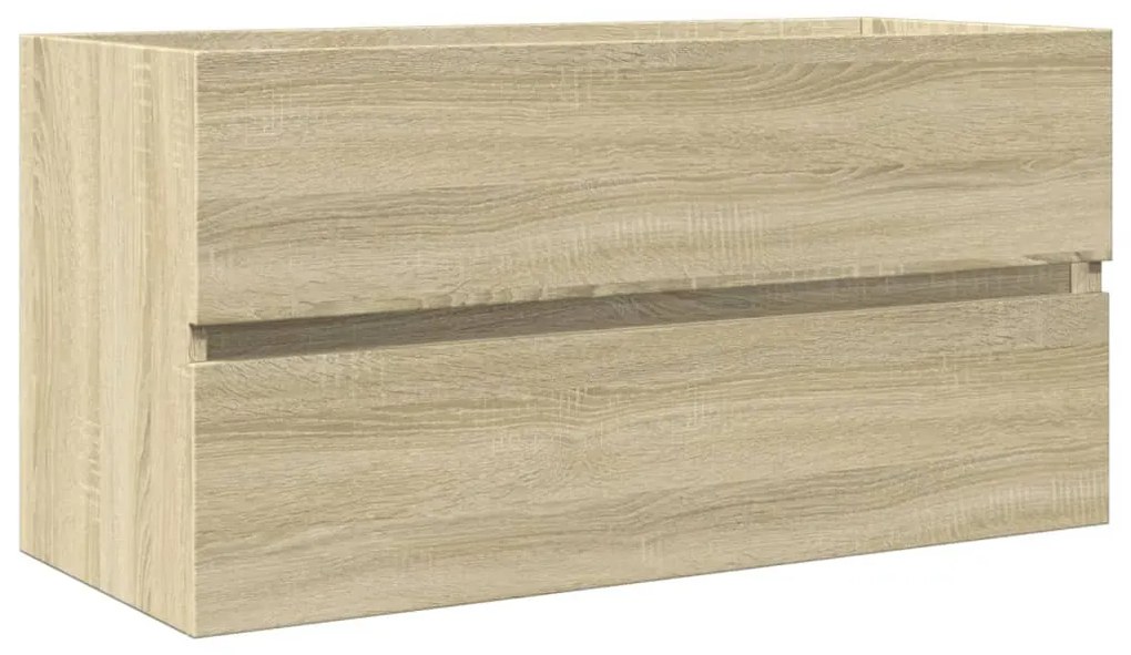 Sonoma tölgy színű szerelt fa mosdószekrény 90 x 38,5 x 45 cm