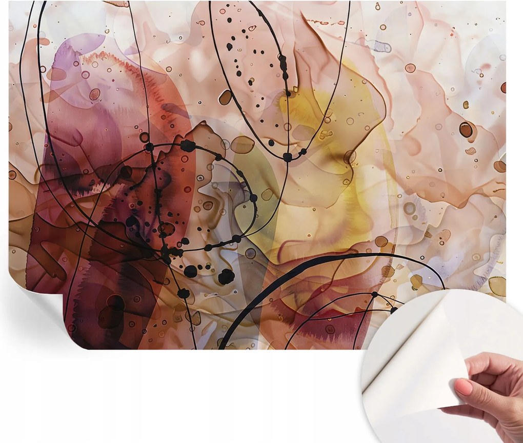 Gyönyörű öntapadós fali tapéta Absztrakt harmónia 208x146 cm