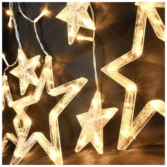 Solight 1V227 - LED Karácsonyi lánc csillagok 3,3 m 77xLED/3xAA