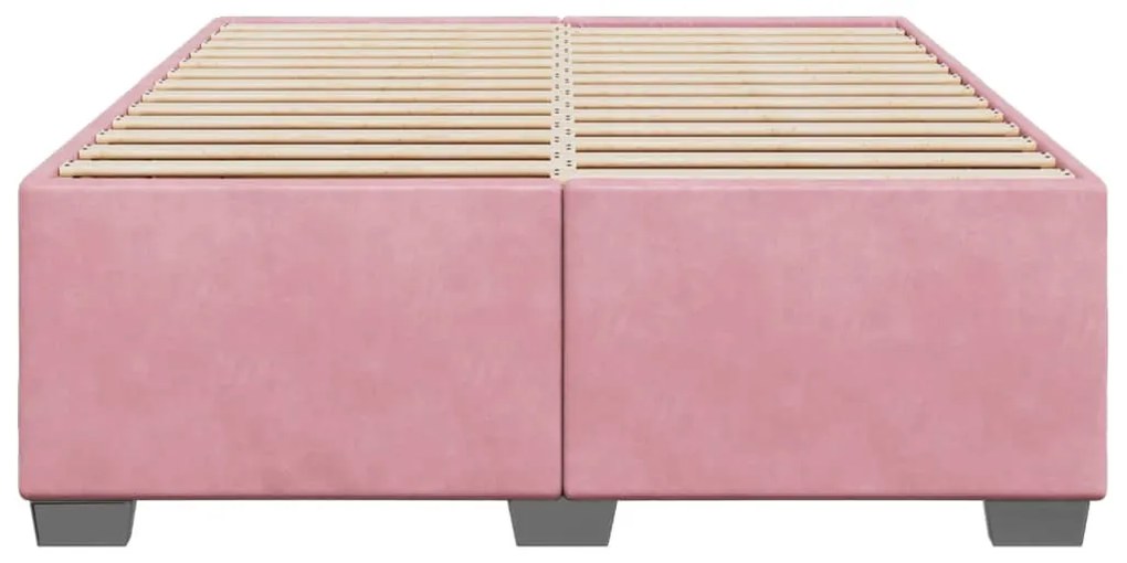 rózsaszín bársony ágykeret 140 x 190 cm