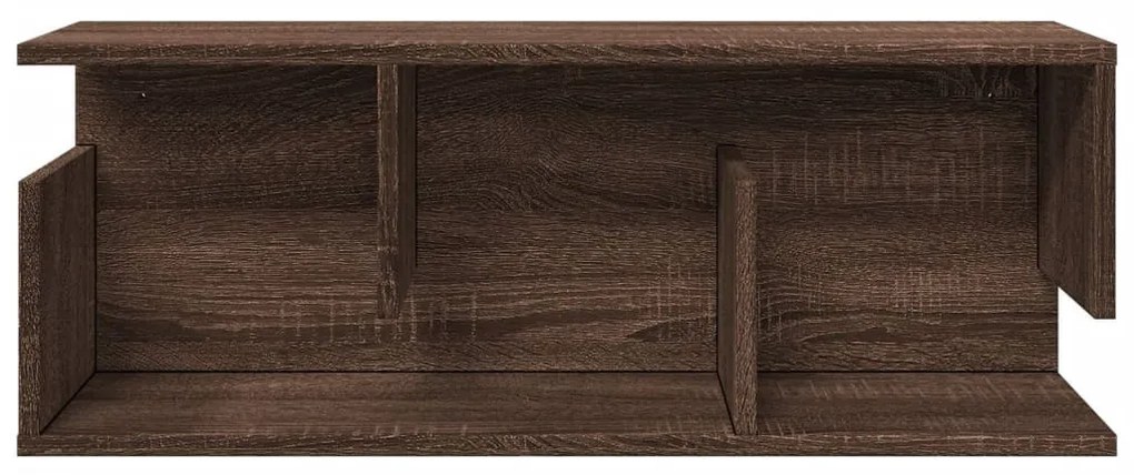 barna tölgy színű szerelt fa fali szekrény 80 x 20 x 30 cm