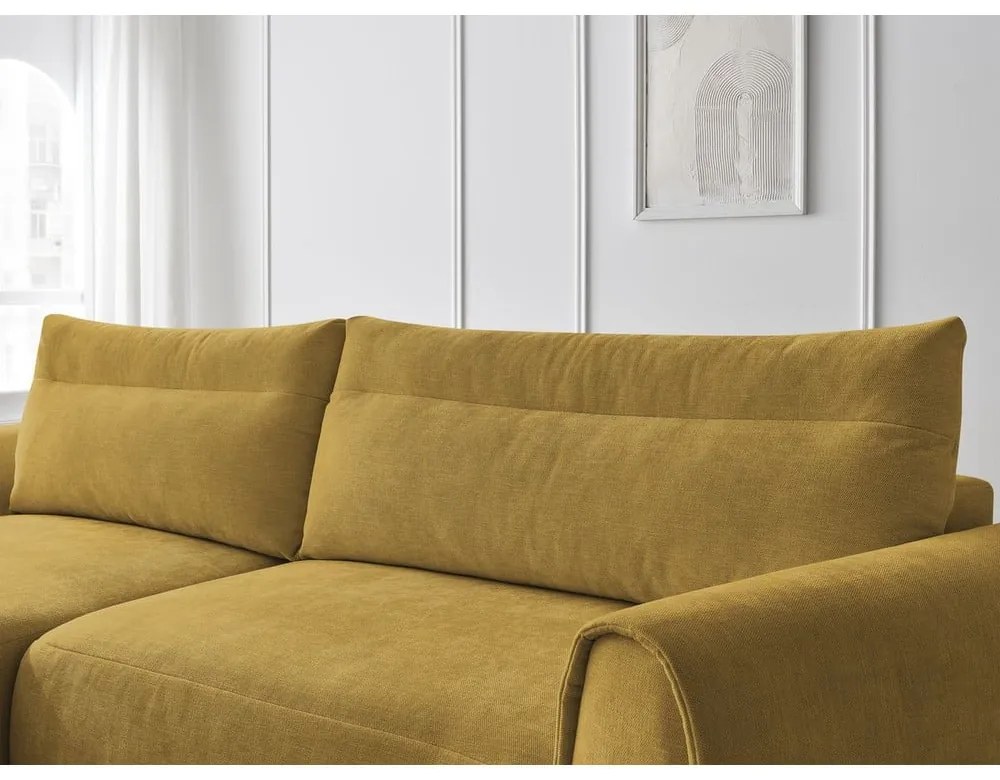 Okkersárga sarokkanapé Aden – Bobochic Paris