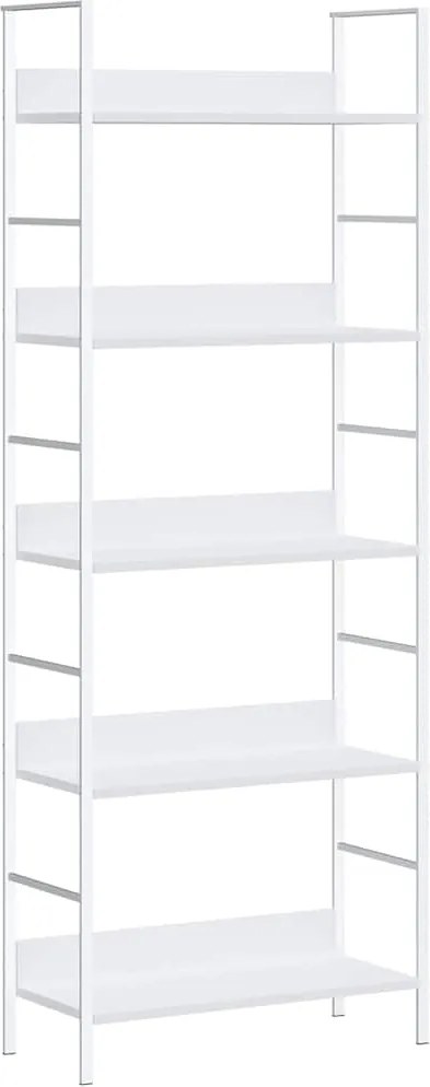 vidaXL 5 szintes fehér szerelt fa könyvespolc 60 x 27,6 x 158,5 cm
