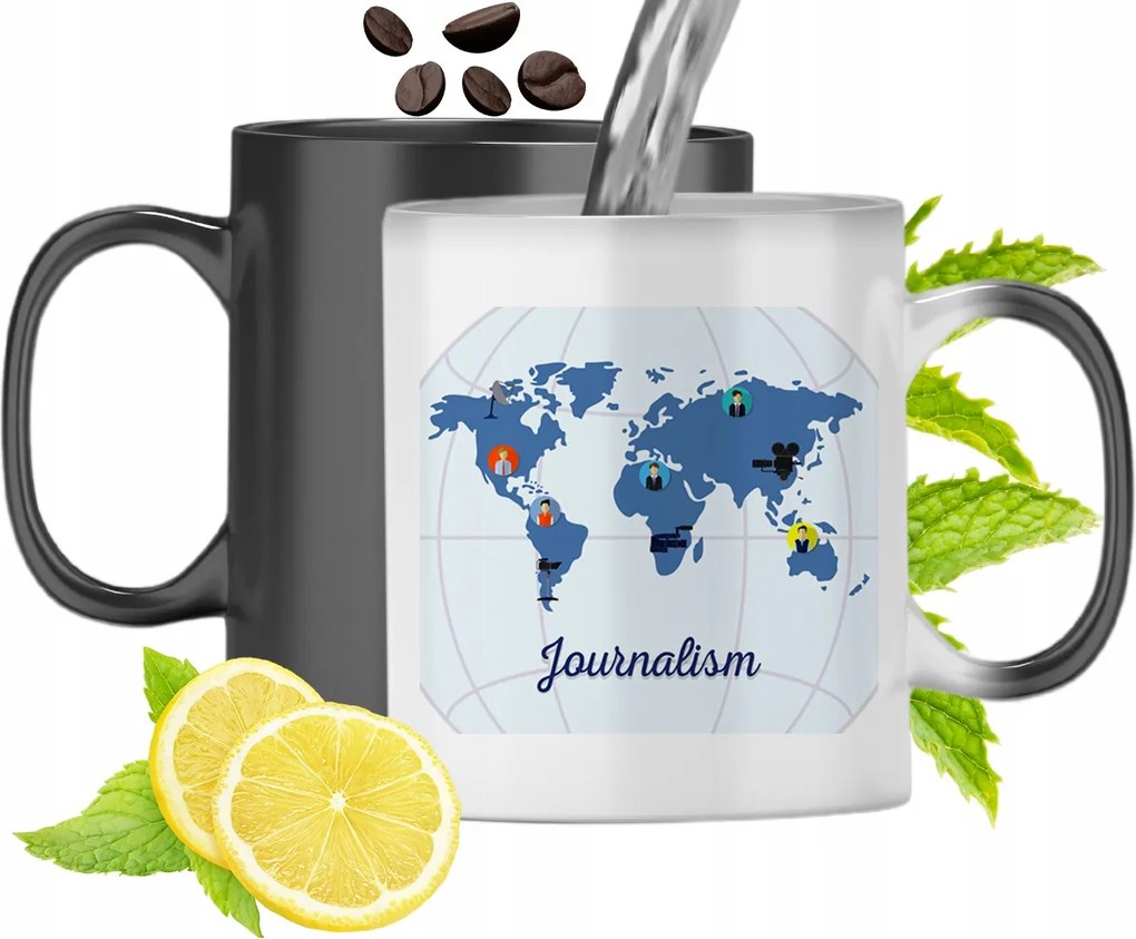 Mágikus Bögre Újságíróknak Színváltós Nyomtatott Fényképpel