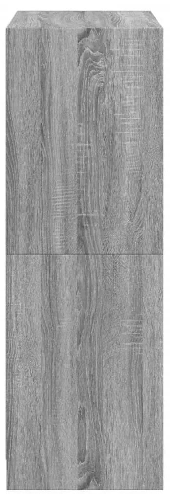 szürke sonoma színű magasszekrény ajtókkal 68 x 37 x 109 cm