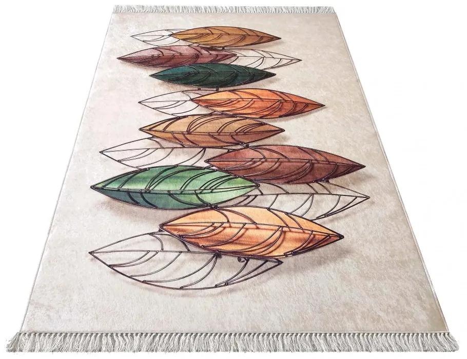 Modern szőnyeg levél motívummal Szélesség: 160 cm | Hossz: 220 cm