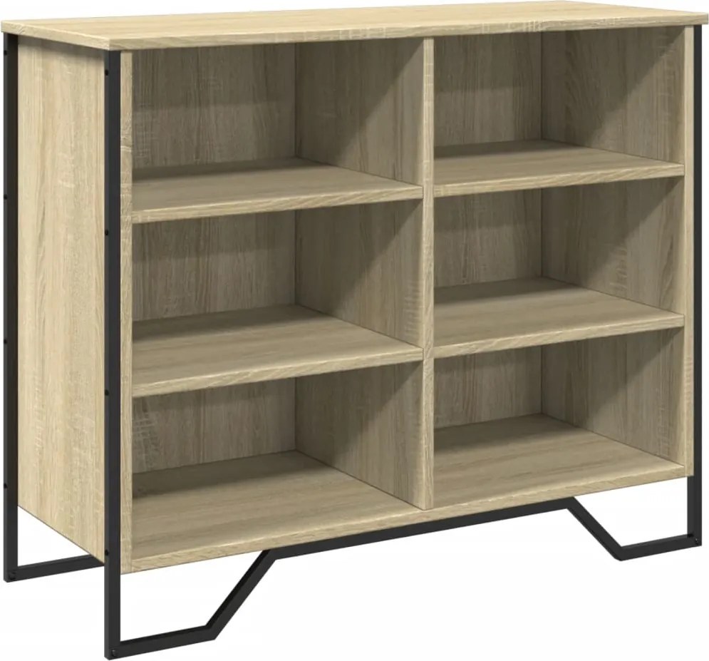 vidaXL sonoma tölgy színű szerelt fa tálalószekrény 91x35,5x74,5 cm