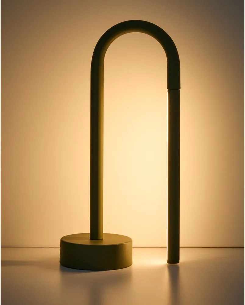 Zöld fém LED asztali lámpa (magasság 30 cm) Bow – Kave Home