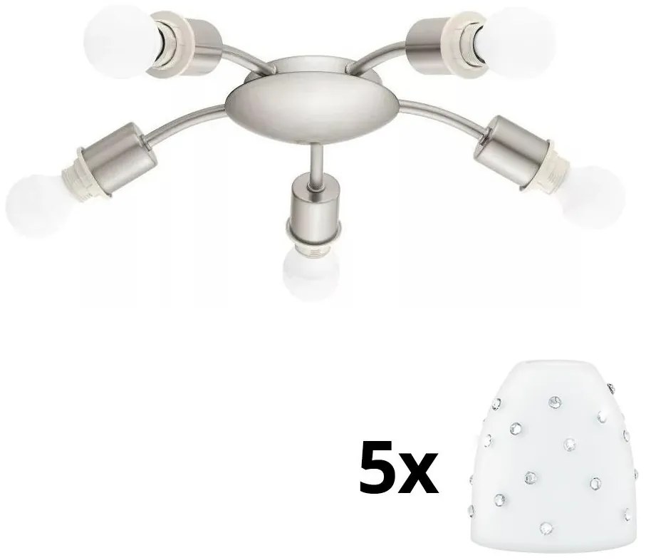 Eglo - LED mennyezeti lámpa MY CHOICE 5xE14/4W/230V króm/fehér