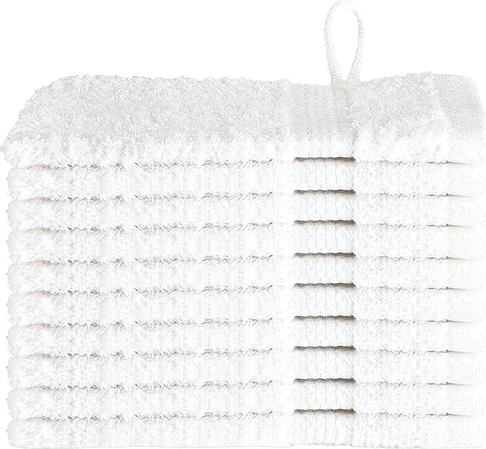 vidaXL Vendégtörölköző SOLUND 10 pcs Fehér 15 x 21 cm 550 gsm
