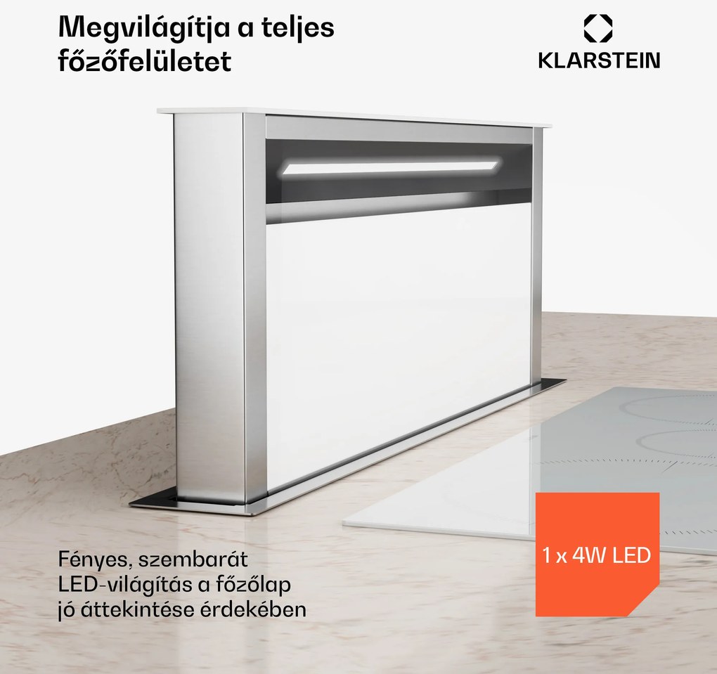 Klarstein Royal Flush Eco páraelszívó, Kihúzható, 714 m³/h, Boost, Érintős vezérlés, EEK A++