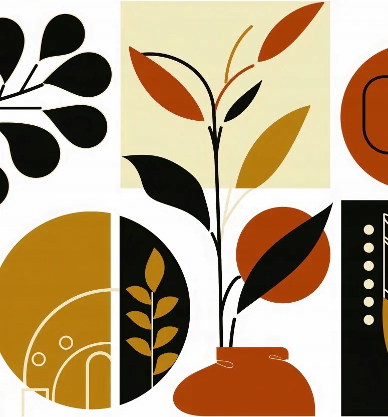 Poszter 40x55cm Botanikus kollázs