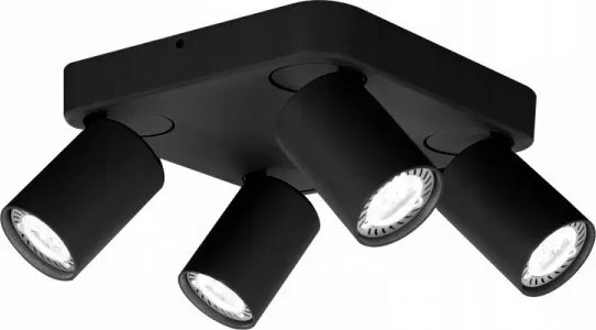 Modern mennyezeti lámpa fekete Cleo 4Q-BL spot 4-50W 4 x GU10 Ozzo