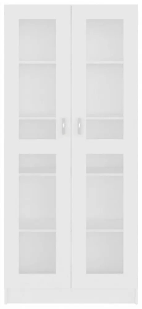 fehér szerelt fa vitrinszekrény 82,5 x 30,5 x 185,5 cm