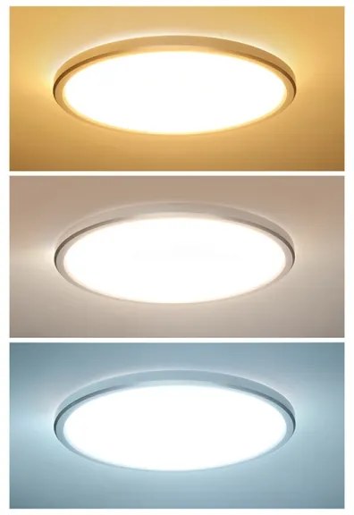 Solight WO825-LED fürdőszobai mennyezeti lámpatest ACATE, 18W/230V, 3000/4000/6000K, átmérő 22 cm, IP54