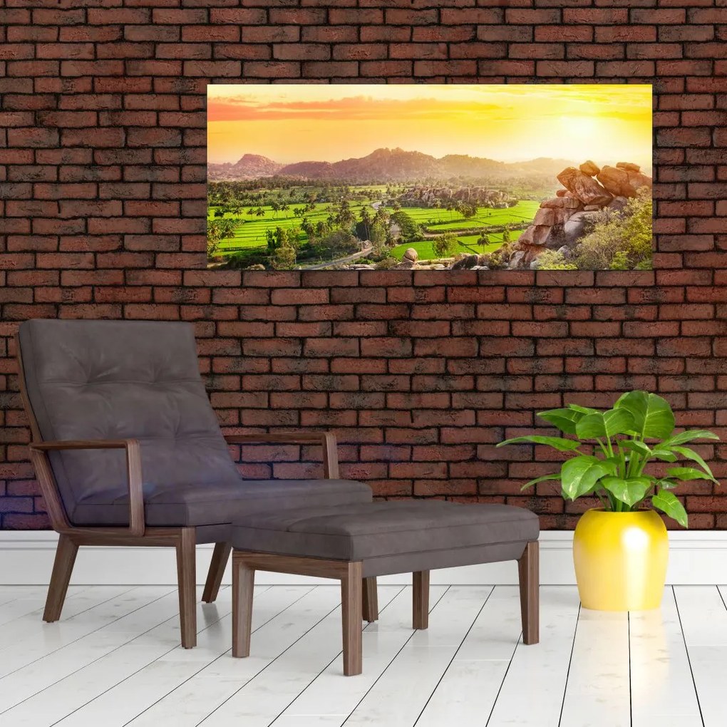 Kép a Hampi-völgyről Indiában (120x50 cm)