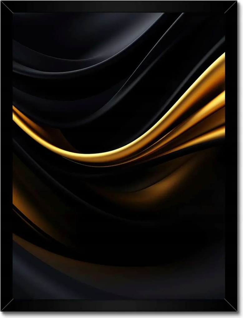 Poszter fekete keretben 30x40 Selyem arany szalag