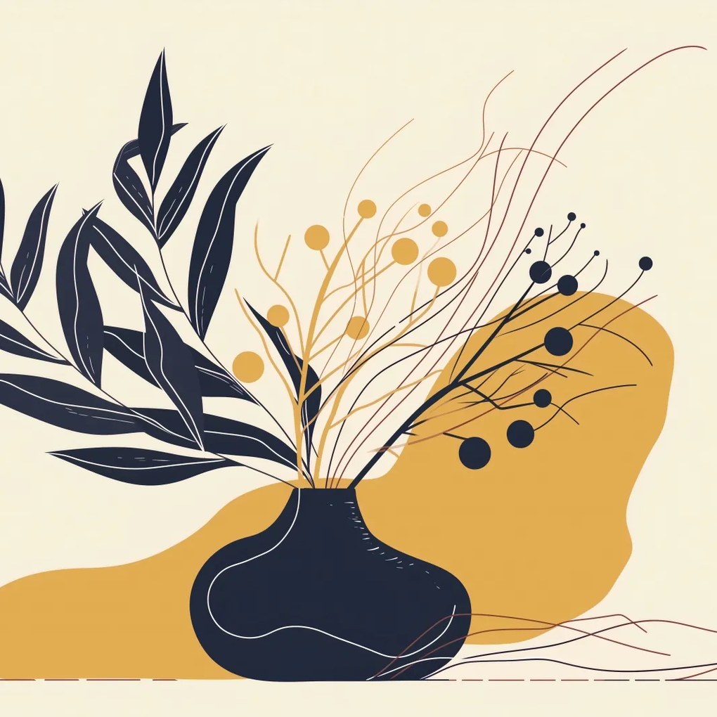 Poszter 40x40cm Sötét levelek nyugalma