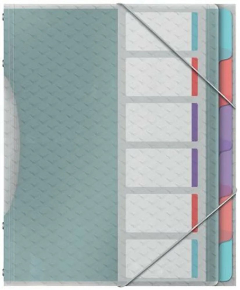 Előrendező, A4, 6 részes, műanyag, ESSELTE Colour&amp;#39;Breeze, áttetsző (E626255)