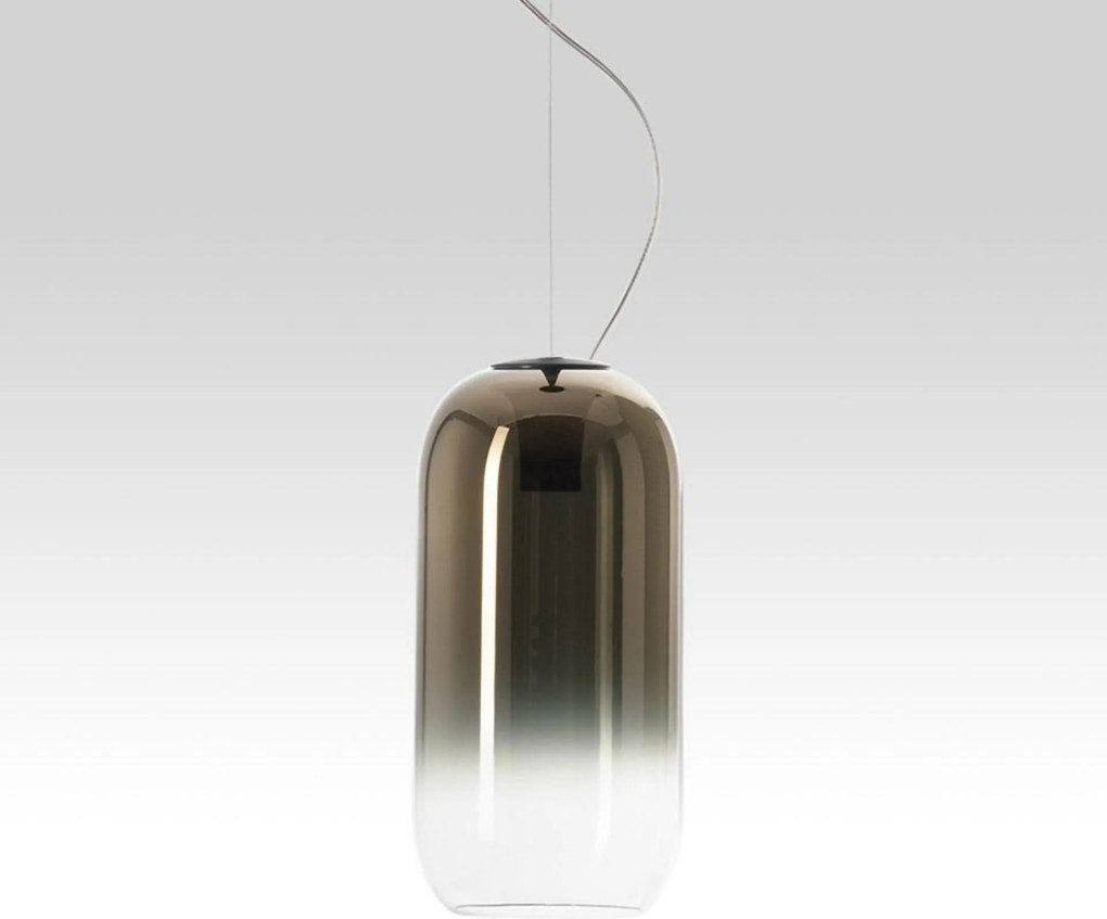 Artemide Gople függeszték fekete/bronz, fúvott üveg, E27, 420 mm