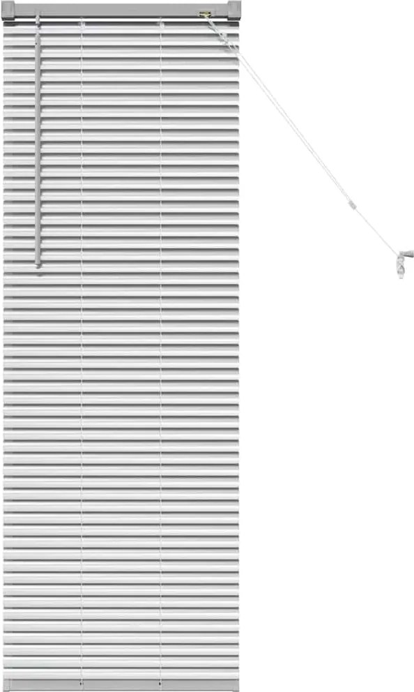 vidaXL Zsalugáter Redőnyök Ezüst 130 x 40 cm Alumínium