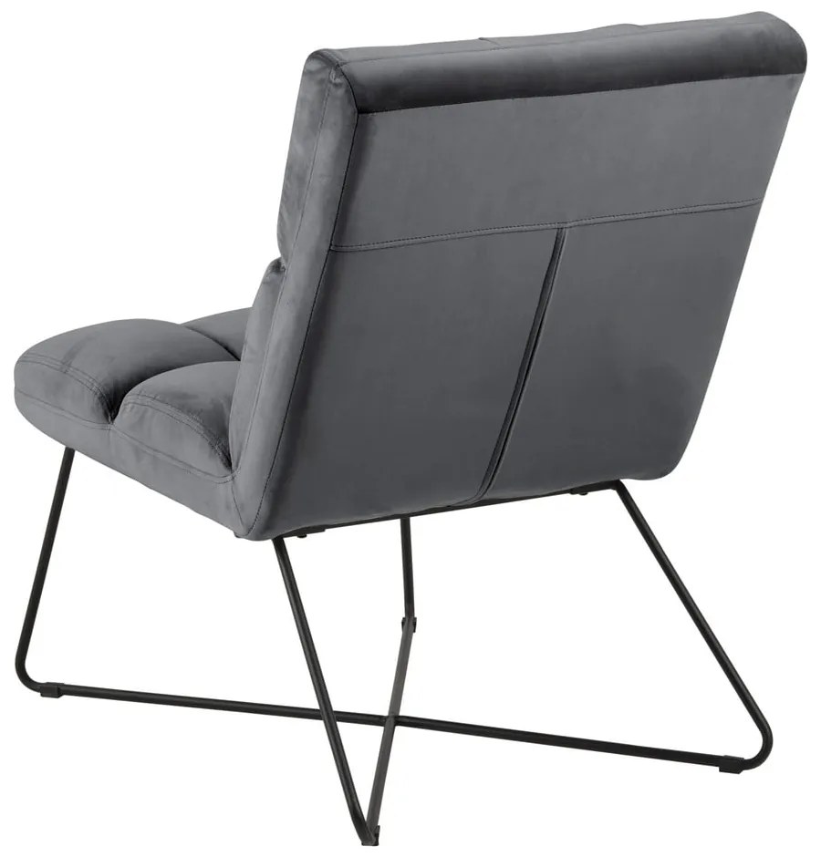 Szürke bársony fotel Alba – Actona