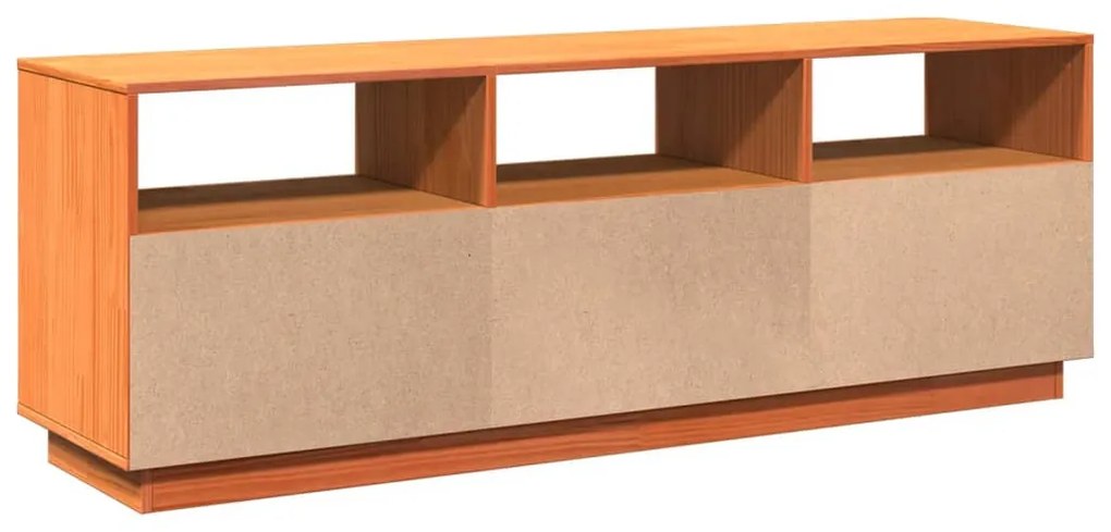 viaszbarna tömör fenyőfa TV-szekrény 140 x 37 x 50 cm
