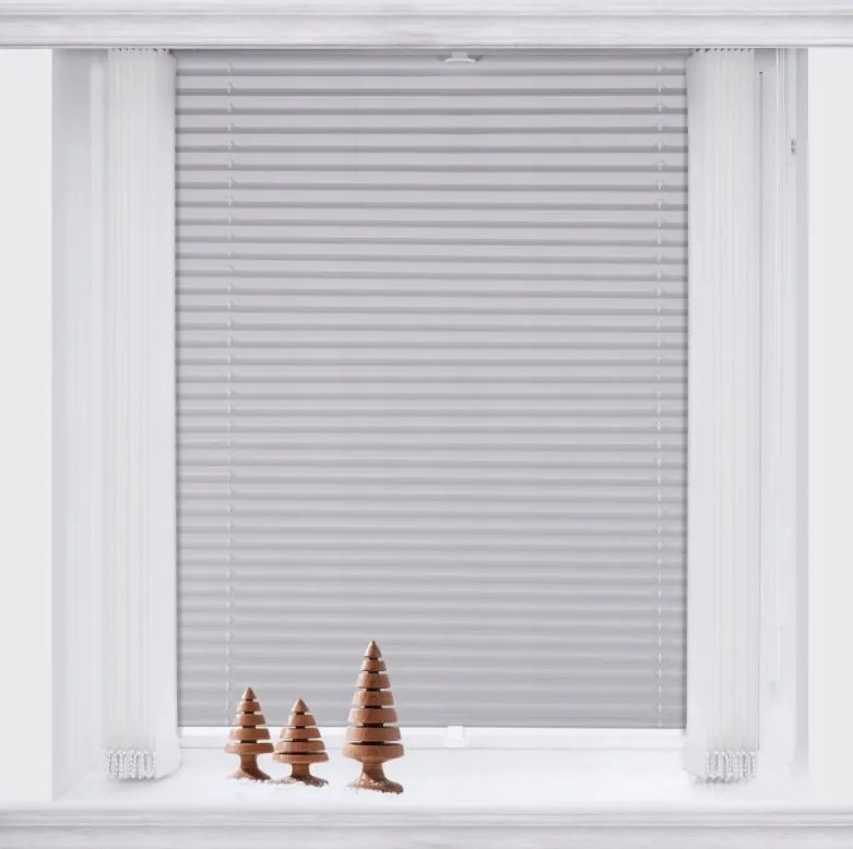 Pliszírozott Roló Világosszürke Non-invazív Méret 90 x 100 CM