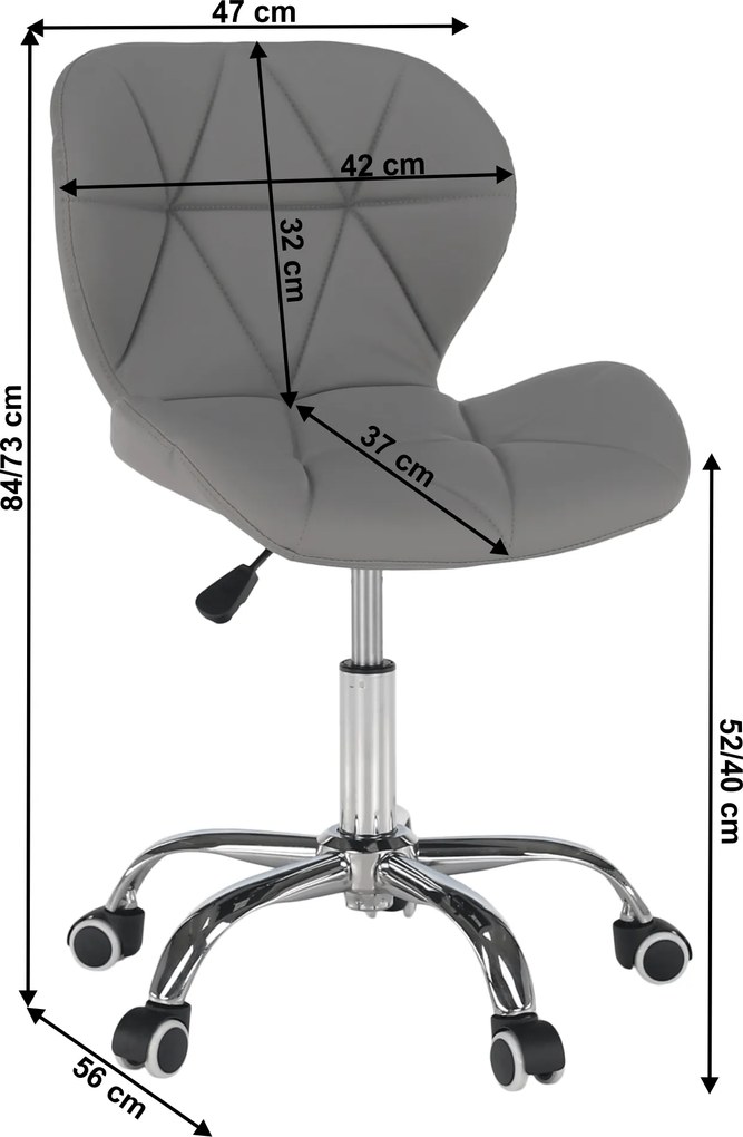 Irodai fotel, szürke/króm, ARGUS NEW