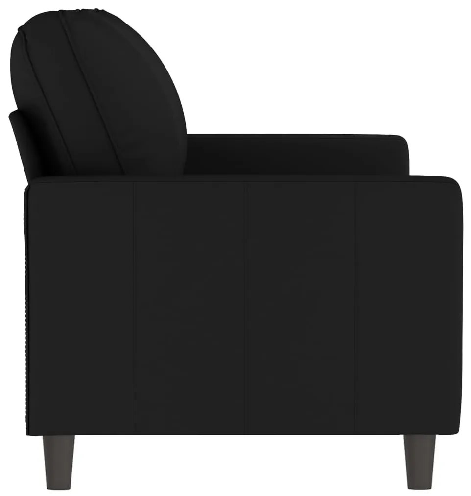 kétszemélyes fekete bársony kanapé 140 cm