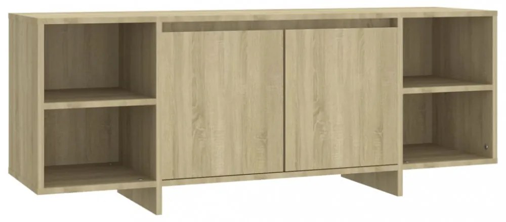 sonoma tölgy színű szerelt fa TV-szekrény 130x35x50 cm