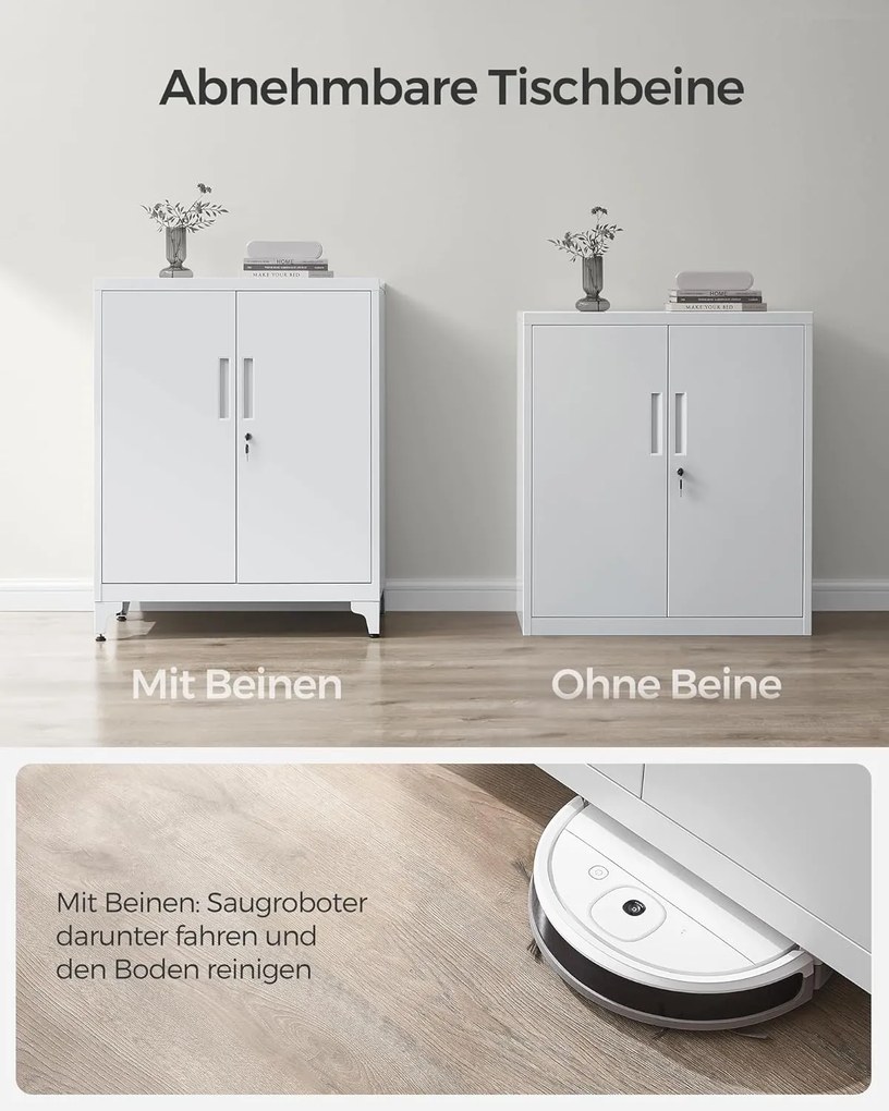 Irattartó szekrény, zárható multifunkciós tárolószekrény,matt szürke