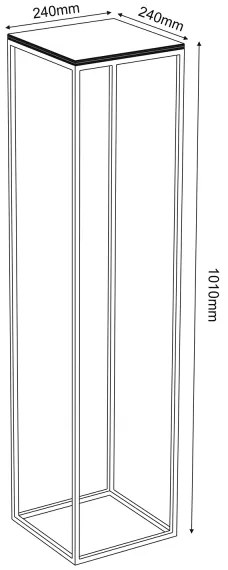 Virágállvány 100x24 cm fekete