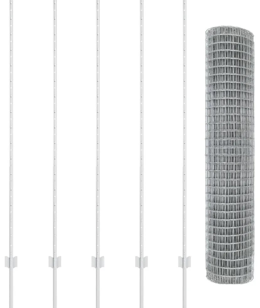 Kerti Kerítés Szett 2 db Horganyzott acél 10 x 1.5 m Tartós