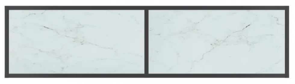 fehér edzett üveg tálalóasztal 140 x 35 x 75,5 cm