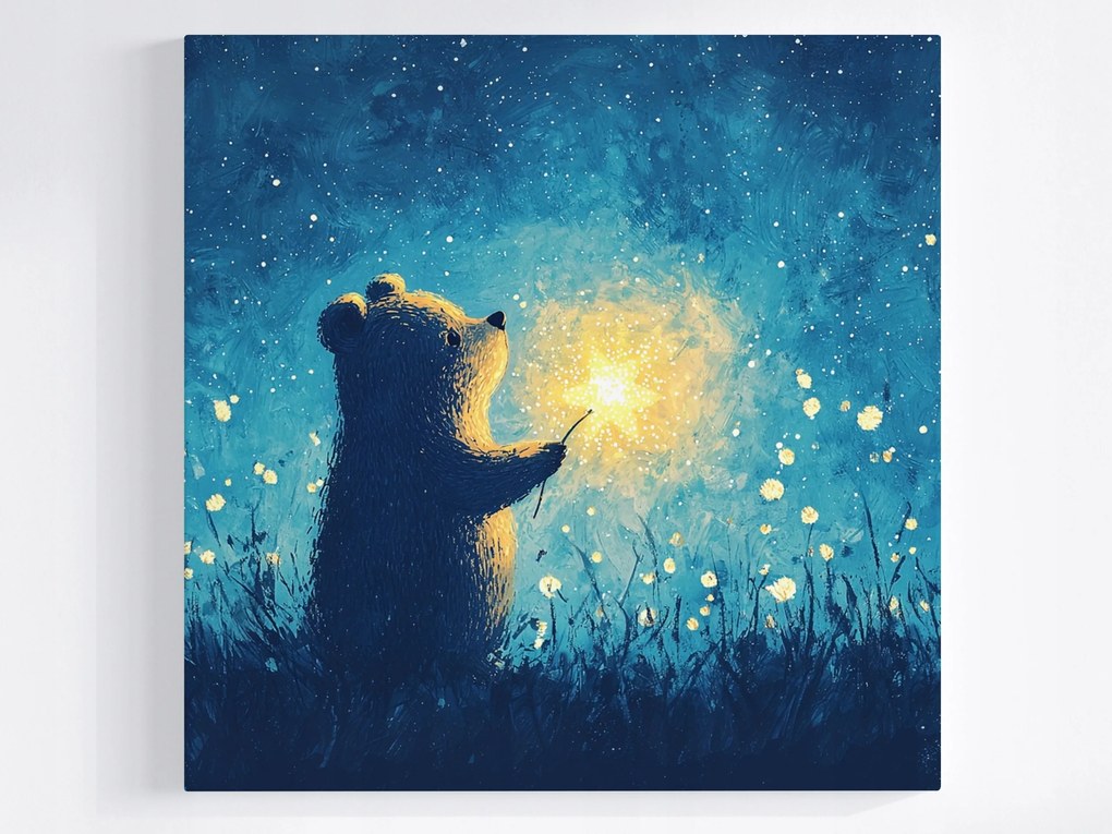 Poszter Mackó Ég Éjszaka Csillagok Álom 40x40