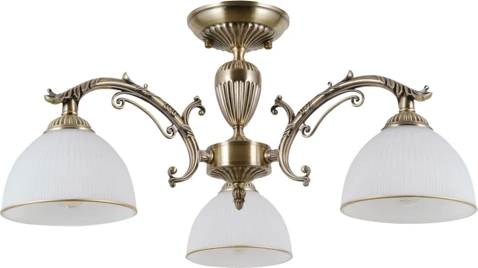 ITALUX PND-5122-3 FENEZA Klasszikus Csillár Antik Bronz, Fehér E27 IP20