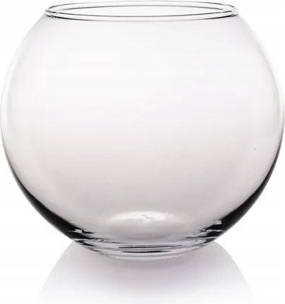 Üveg váza gömb közepes 19cm