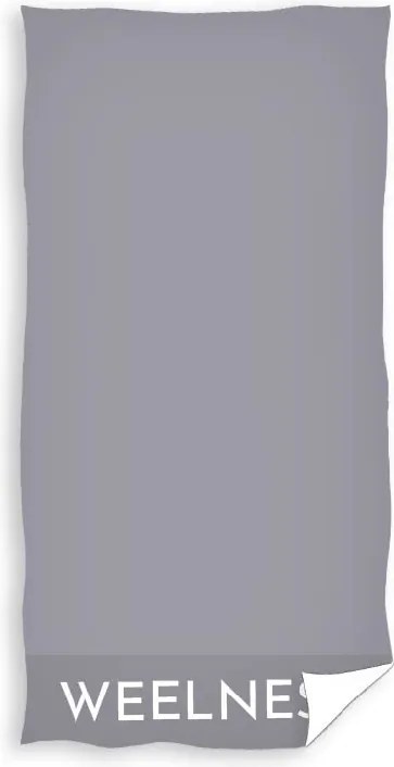 Pamut törölköző szürke wellness 90x180 cm 450GSM
