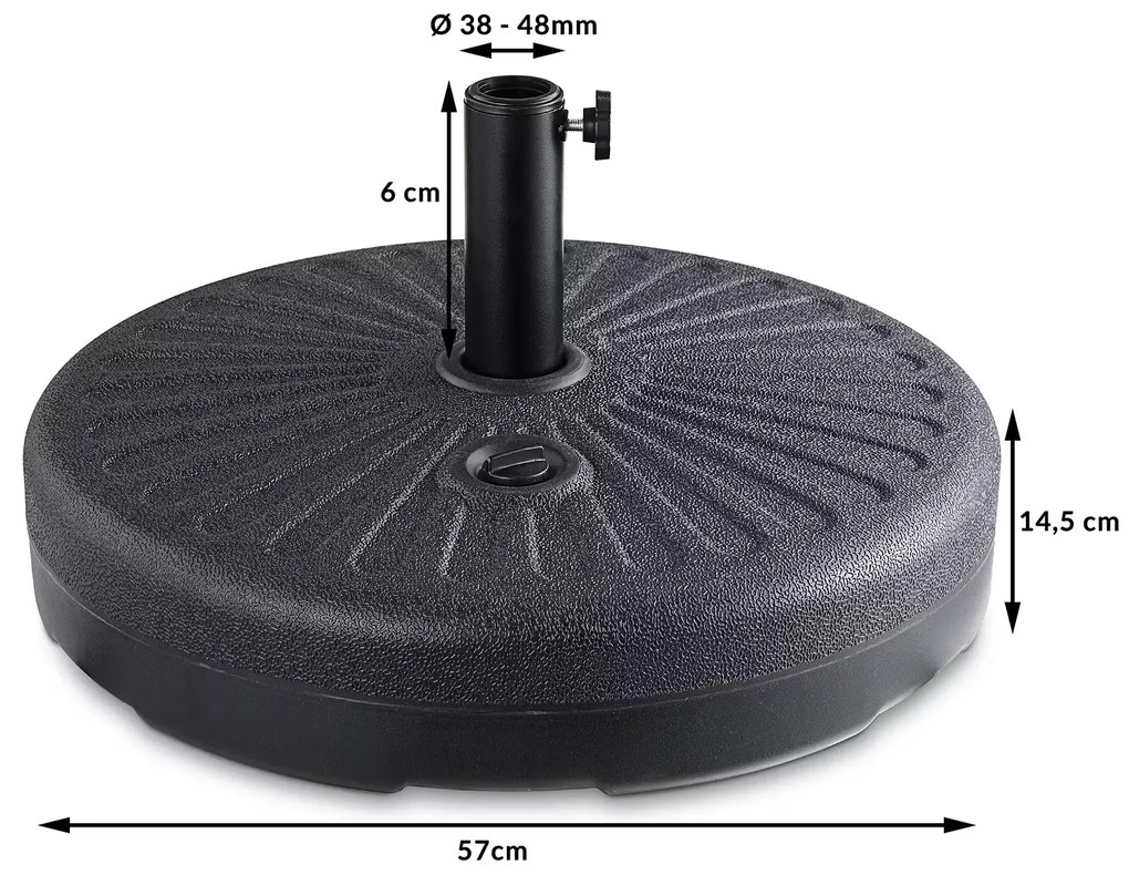 Casaria® Napernyőállvány Ø57 cm - antracit