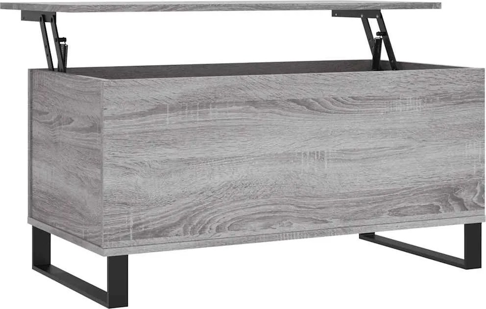 vidaXL szürke sonoma színű szerelt fa dohányzóasztal 90x44,5x45 cm