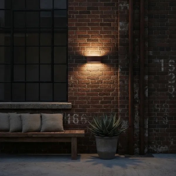 Ideal Lux - Kültéri fali lámpa ANDROMEDA 1xE27/60W/230V IP55 barna