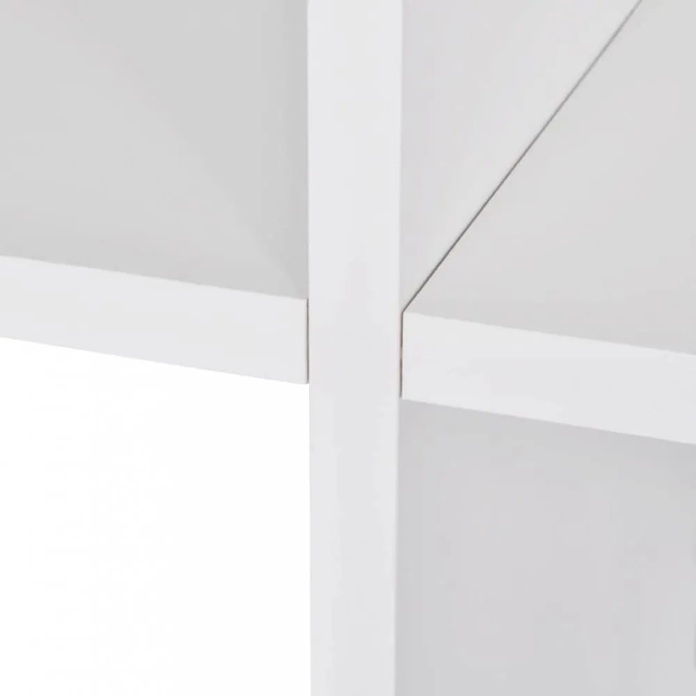 Fehér lépcsős könyvespolc/vitrines polc 142 cm