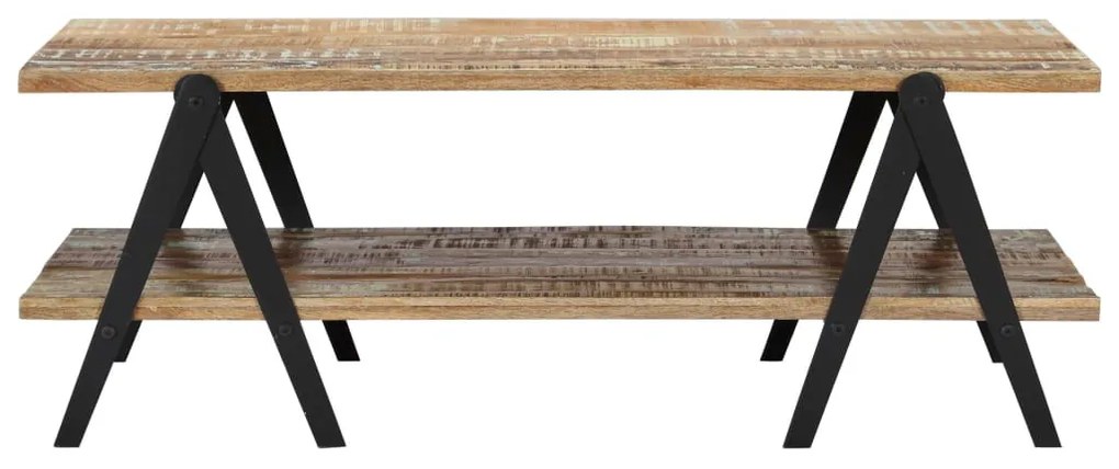 Tömör újrahasznosított fa dohányzóasztal 115 x 60 x 40 cm