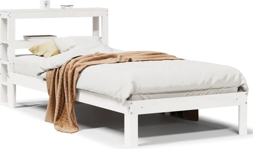 vidaXL fehér ágykeret fejtámlával matrac nélkül 90x200 cm