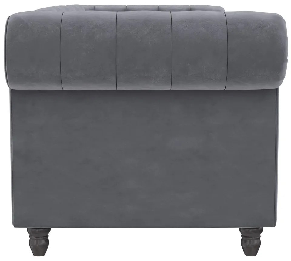 Sötétszürke bársony kinyitható kanapé 236 cm Felix – Støraa