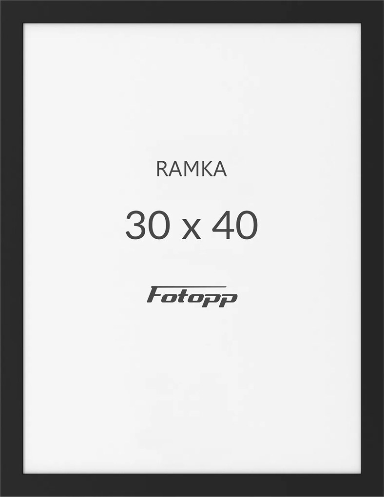 Képkeret Fekete 30x40cm fotókeret
