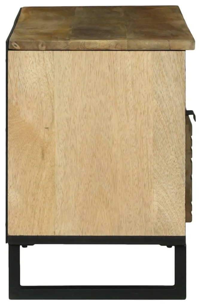 tévé szekrény - 100 x 33,5 x 46 cm, tömör mangóból.