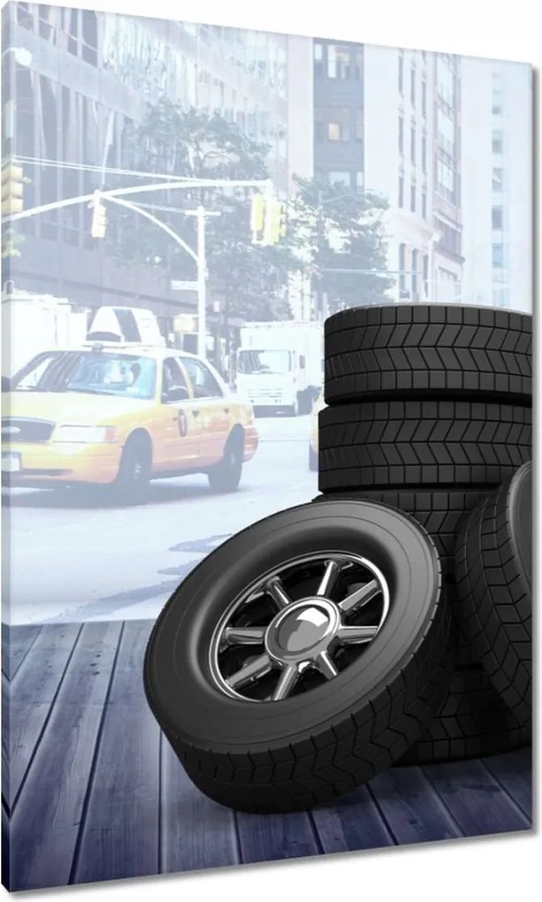 Vászonkép 70x100 Gumiabroncs csere szett